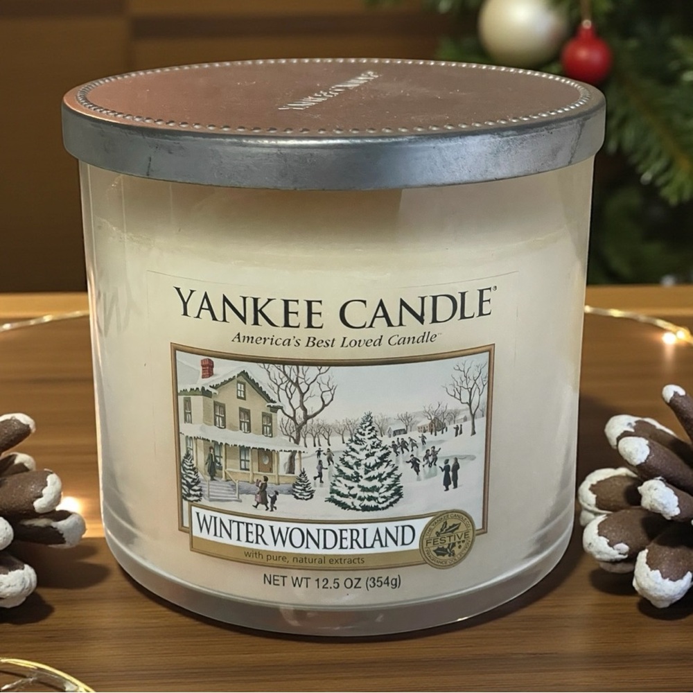 Rare Retired Yankee Candle Winter Wonderland 2-Wick Tumbler Unlit